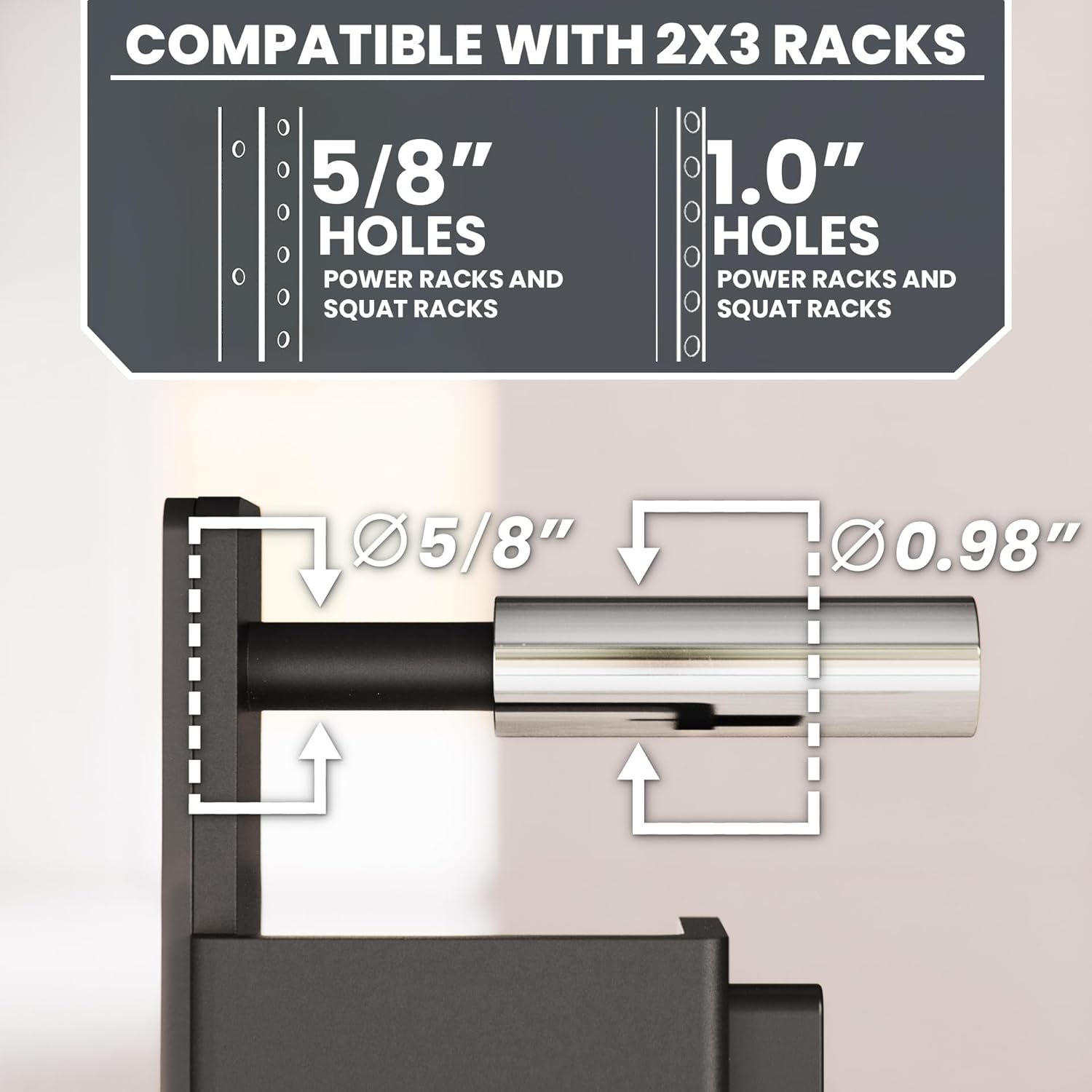 Synergee J-Hooks for Power and Squat Racks. J-Cups Available in 2x2, 2x3 and 3x3. J-Hooks for Power Lifting, Squats and Presses. Sold in Pairs.