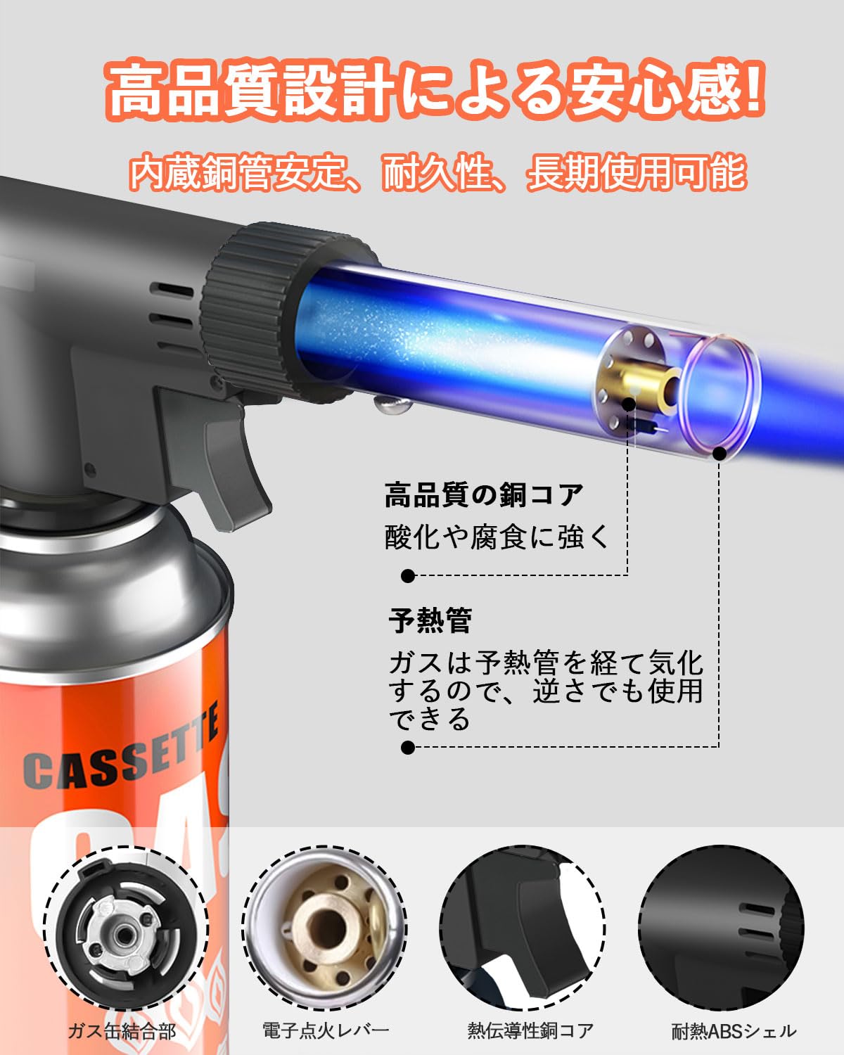 トーチバーナー ガスバーナー　BBQ  炙り調理 溶接 キャンプ　炭火起こし Amazon | 【2026最新強化版】 ガスバーナー トーチバーナー 最高温度