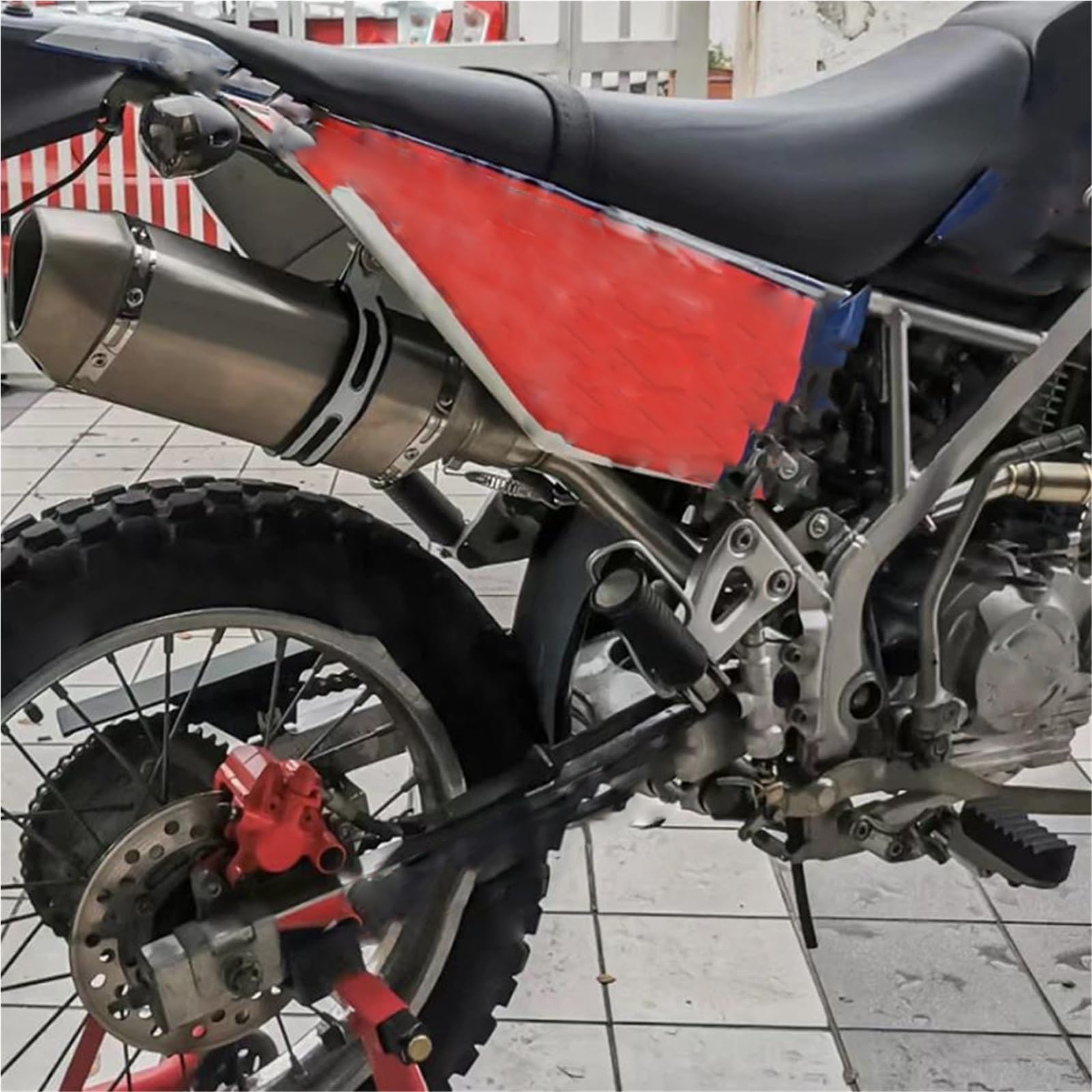Accessori di scarico Per Kawasaki KLX150 KLX150BF KLX150L Scarico Per Moto Fuoristrada Silenziatore Anteriore TUBO INTERMEDIO(Silver)