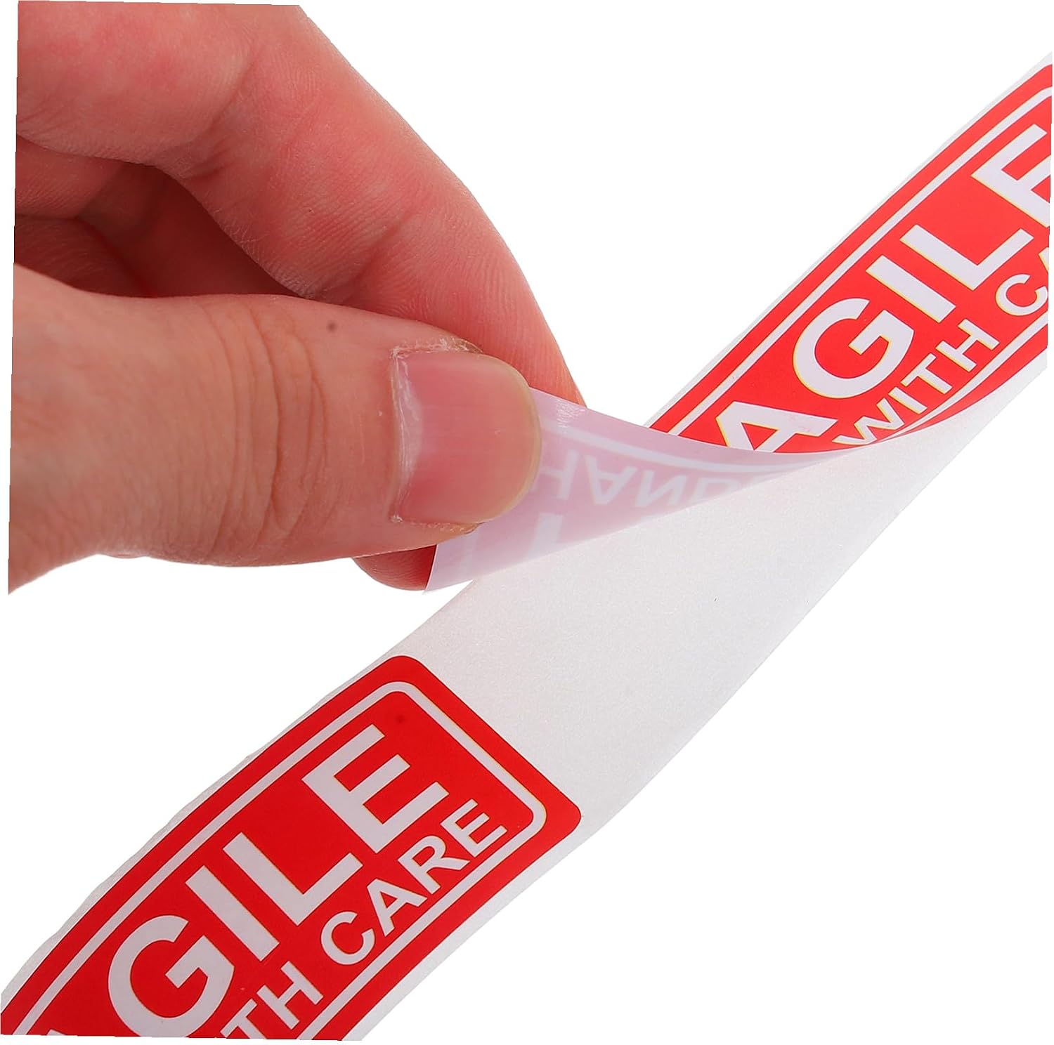FOMIYES Fragile Stickers Handle with Care Labels 25x75mm Self-Adhesive Warning Tags 10pcs for Shipping and Packaging