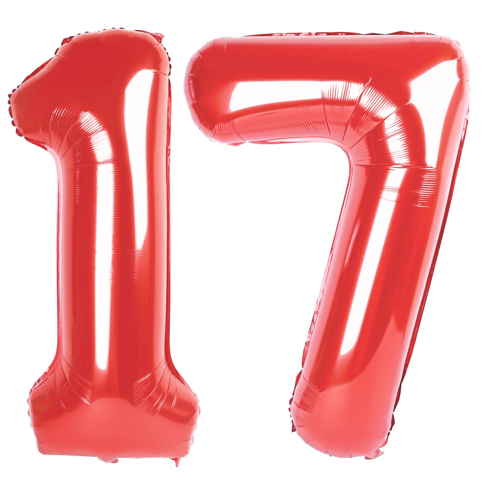 Red Number 17 Balloon 40 Inch Birthday Decorations, Number 17 Balloon Birthday Party Decorations, Anniversary Decorations Graduations Party Supplies