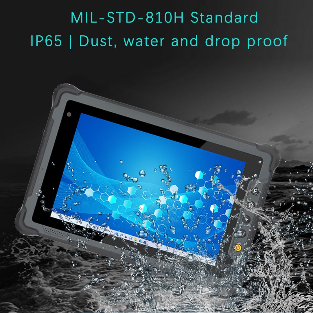 Tablet PC robusto Windows 11 Enterprise, nuova GEN CPU | 8 pollici 1200 * 1920 HD Screen | 8 GB di RAM + 128 GB ROM | Aggiornato Wi-Fi 6 4G LTE/WiFi/BT 5.2 Tecnologia | per Enterprise Mobile
