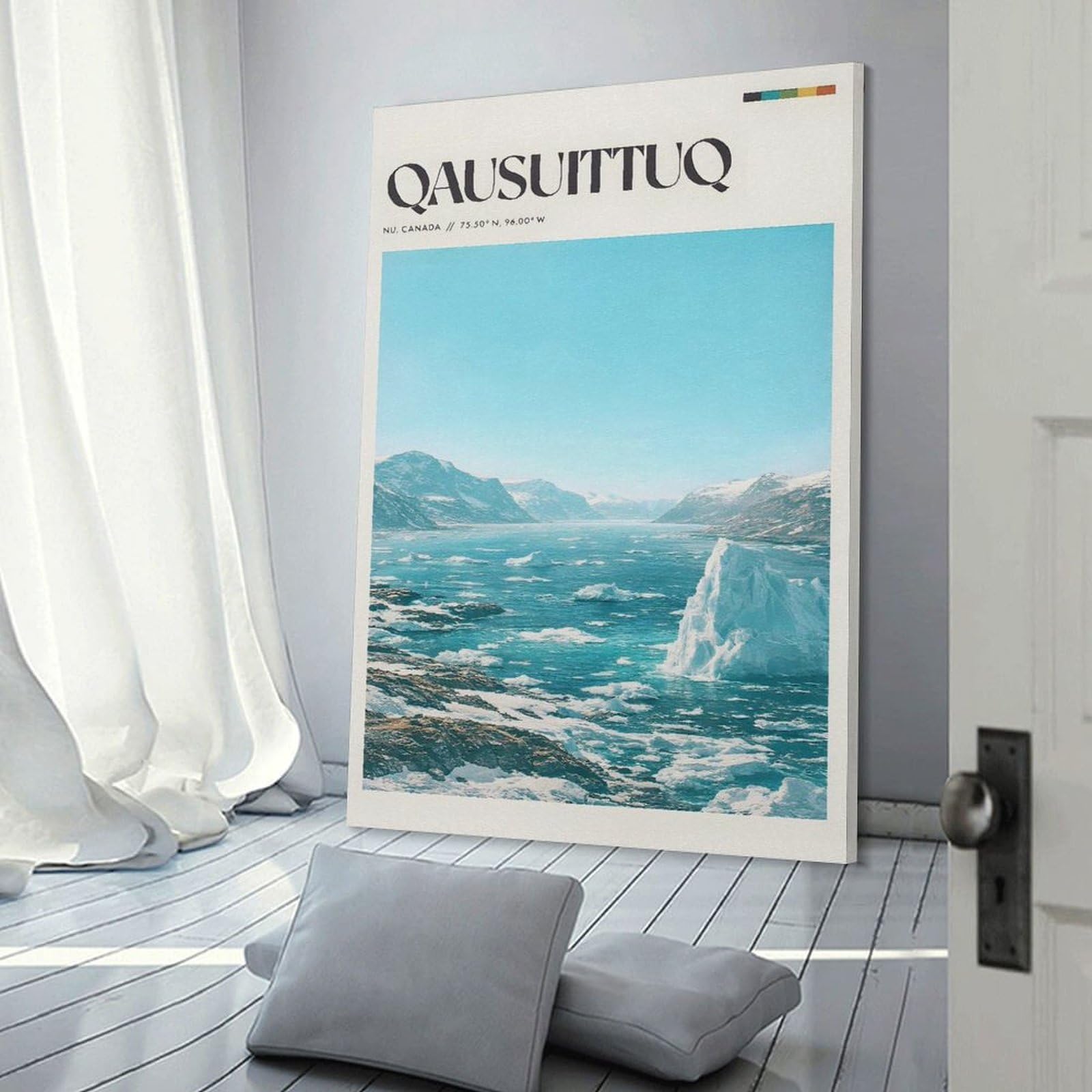 Junmoney Qausuittuq Arctic Landscape Hanging Wall Art, 16x24inch(40x60cm), for Home Walls, Creative Rooms Or Shared Spaces, A Flexible Wall Accent for Shared Spaces