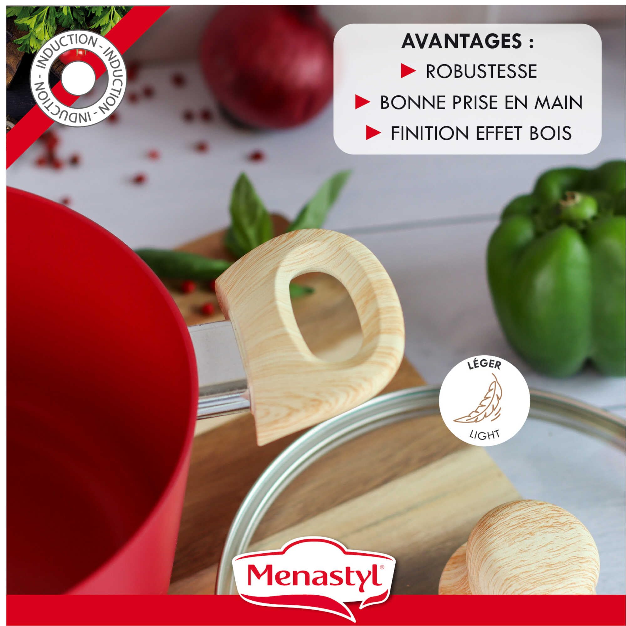 MNASTYL - Pol Colorama 20cm n Aluminium Rcyclé Ros Induction au millur prix