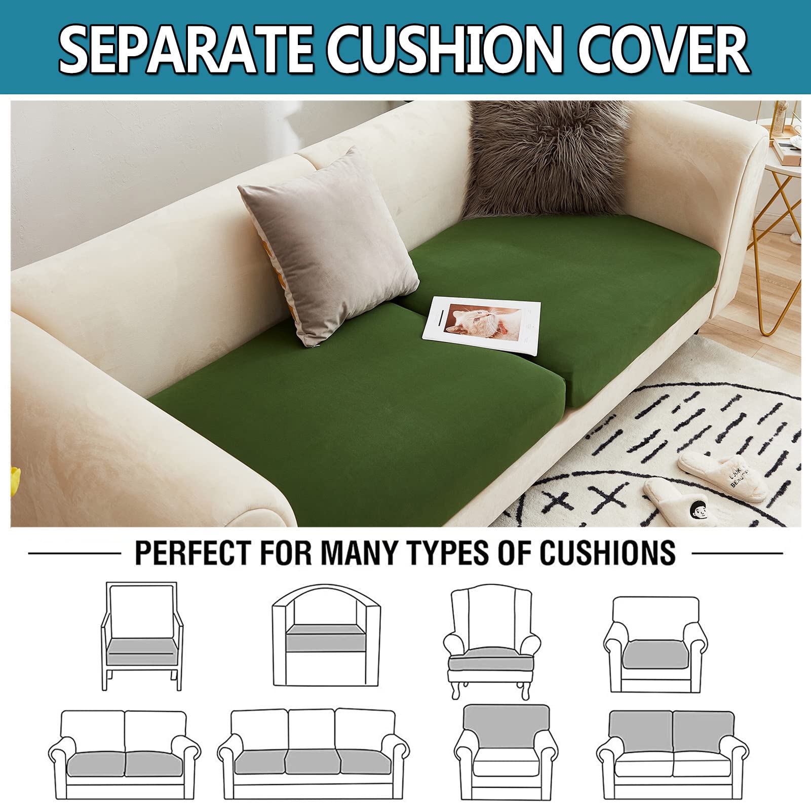 Sofa Zitkussen Hoezen Stretch, Bank Kussenhoezen Voor Individuele Kussens, Bank Protector Zitkussenhoezen, Stoelhoes Slipcovers Beschermer (2 zits,02 Sofa Zitkussen Hoezen Stretch, Bank Kussenhoezen Voor Individuele Kussens, Bank Protector Zitkussenhoezen, Stoelhoes Slipcovers Beschermer (2 zits,02
