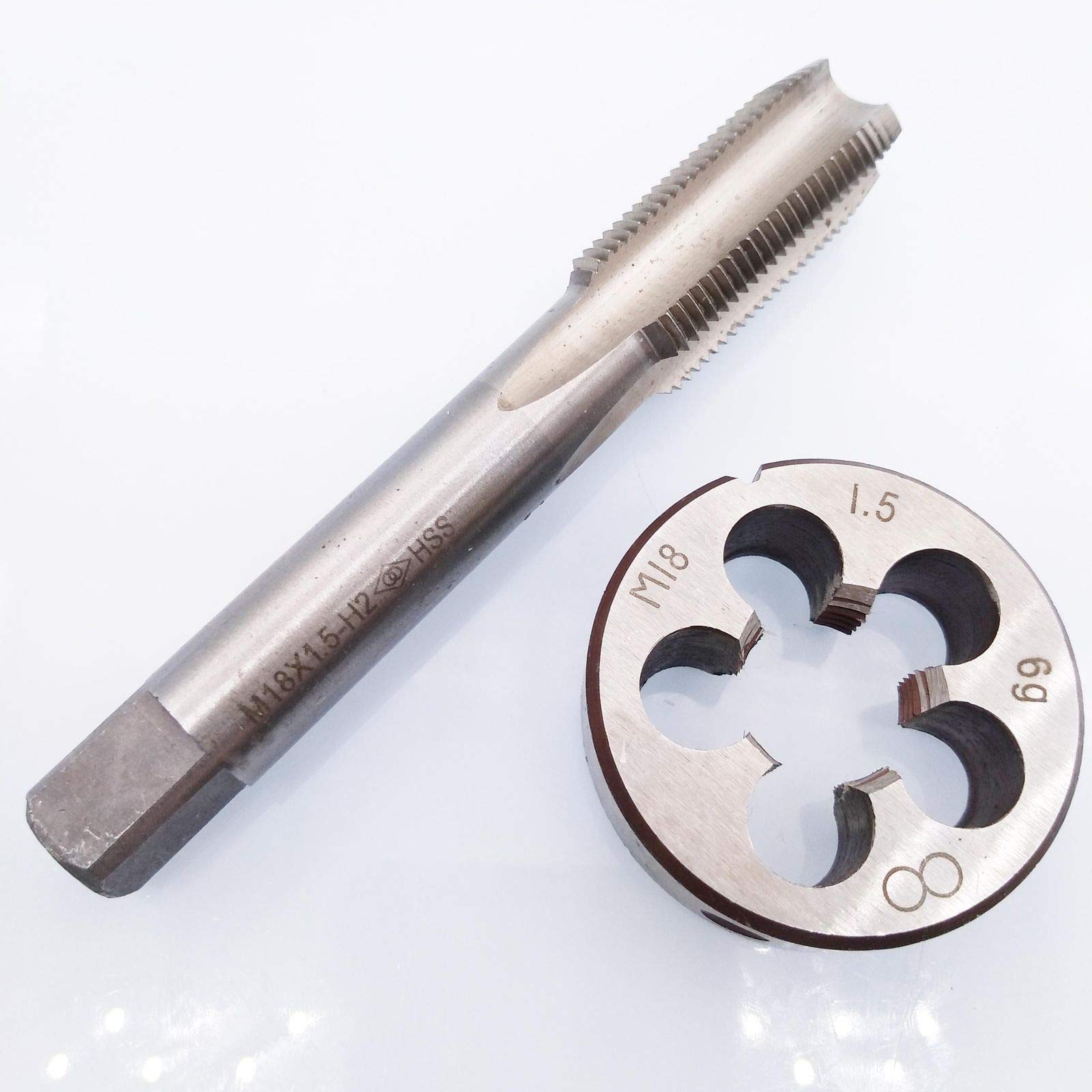 HSS M18 x 1.5mm Tap and M18 x 1.5mm Die Metric Thread Right Hand — Amazon image 3