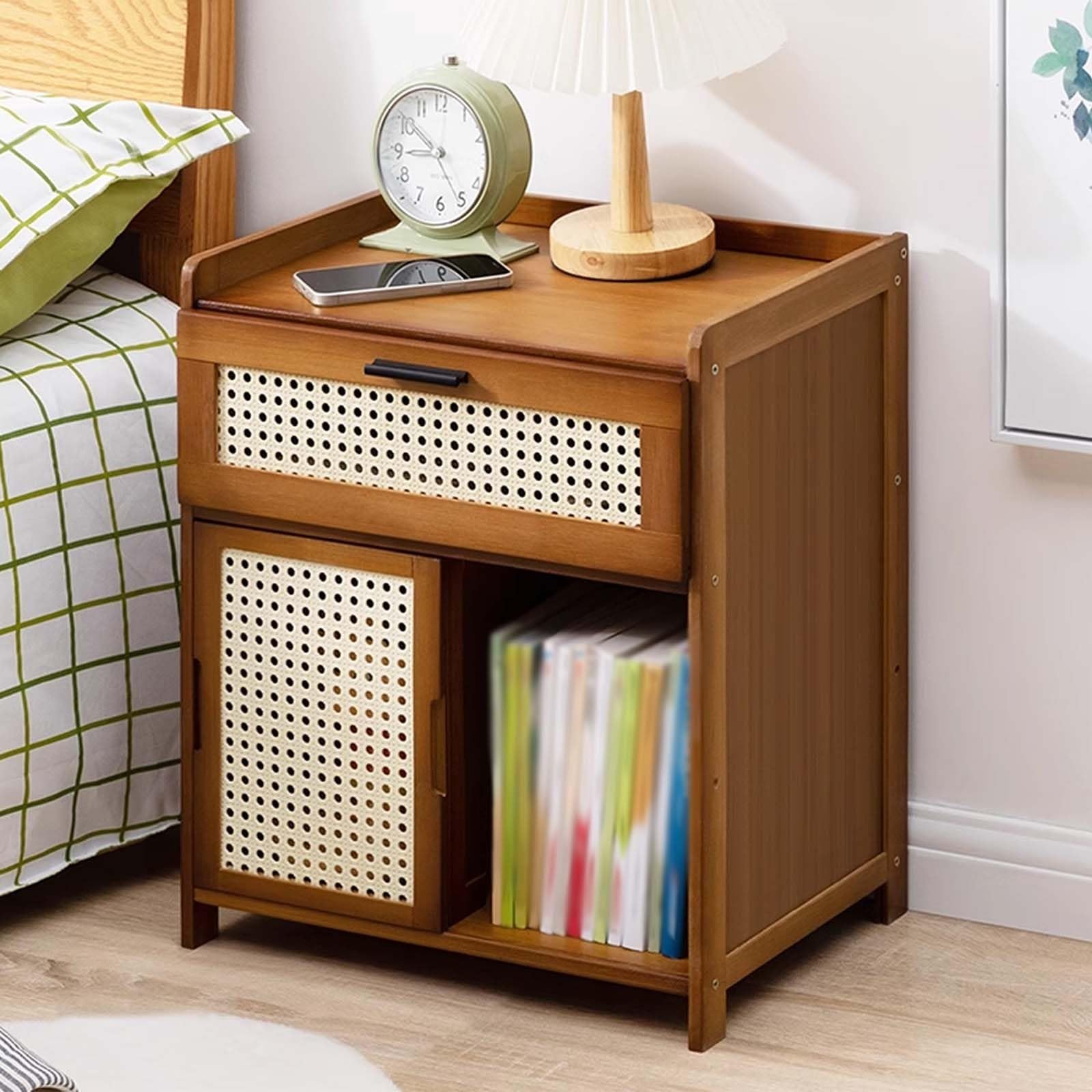 Comodini Piccolo Verticale, Comodino Camera da Letto | Tavolino Moderno e Minimalista per Camere da Letto, Dormitori e Piccoli Spazi