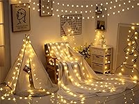 Vista 9 de Solhice Luces de cadena de estrellas que cambian de color de 40 pies para dormitorio, 120 LEDs, luces colgantes de hadas navideñas para interiores