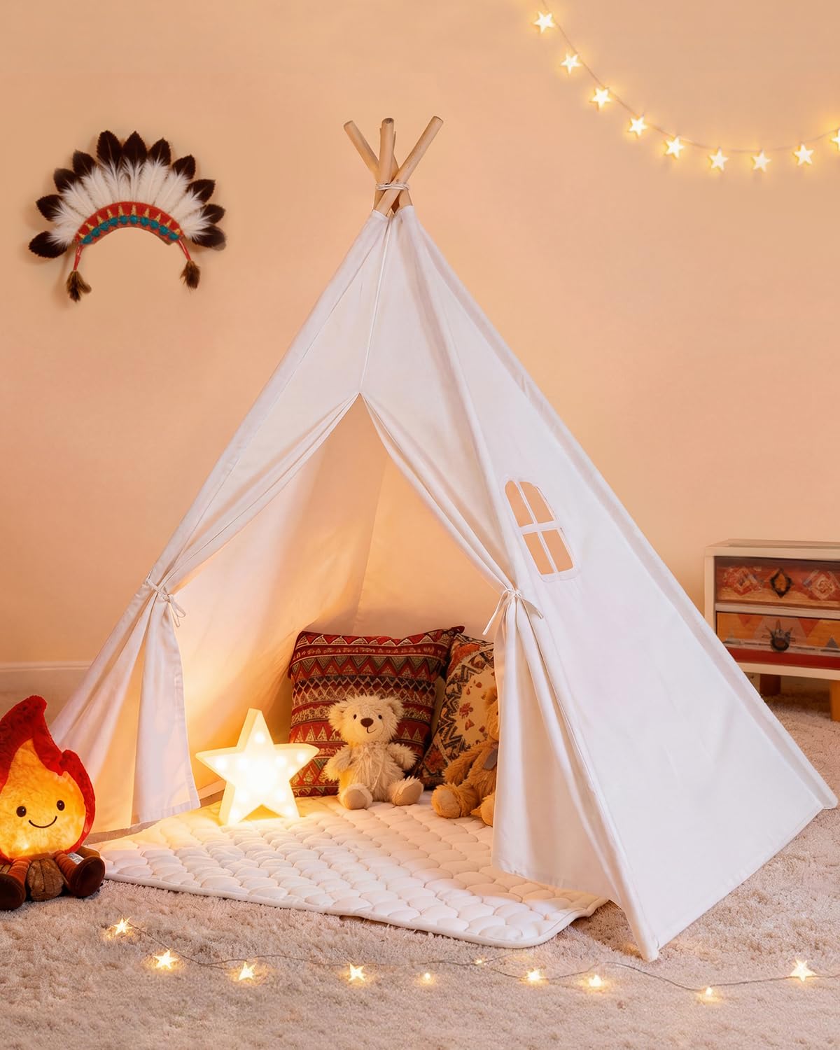 teepee childrens tent Sumbababy Play Tents Girl Boy Indoor Outdoor Gift Playhouse Toy PVC-Markisen-Folie Deluxe - uni preampir Color:Navy/Seafoam Great decorative play tent