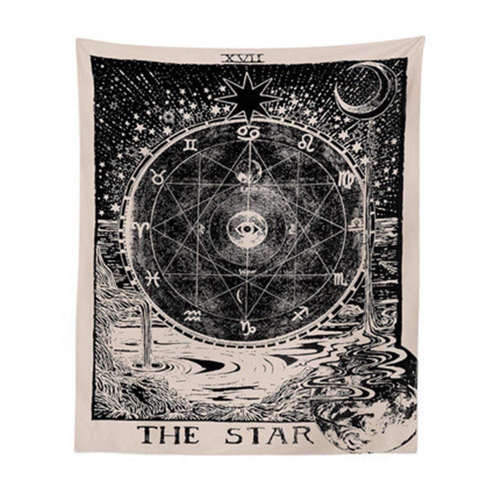 Tapices colgados de la Pared Sun Moon Pared tapicería de la Pared de la Alfombra Psychedelic Pared de Tela Tapiz Tapiz (Color : 01, Size : 1800 x 2300 mm)