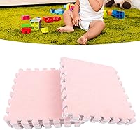 Vista 4 de Garosa Juego de 10 alfombrillas de espuma de rompecabezas de felpa entrelazadas para niños, decoración de sala