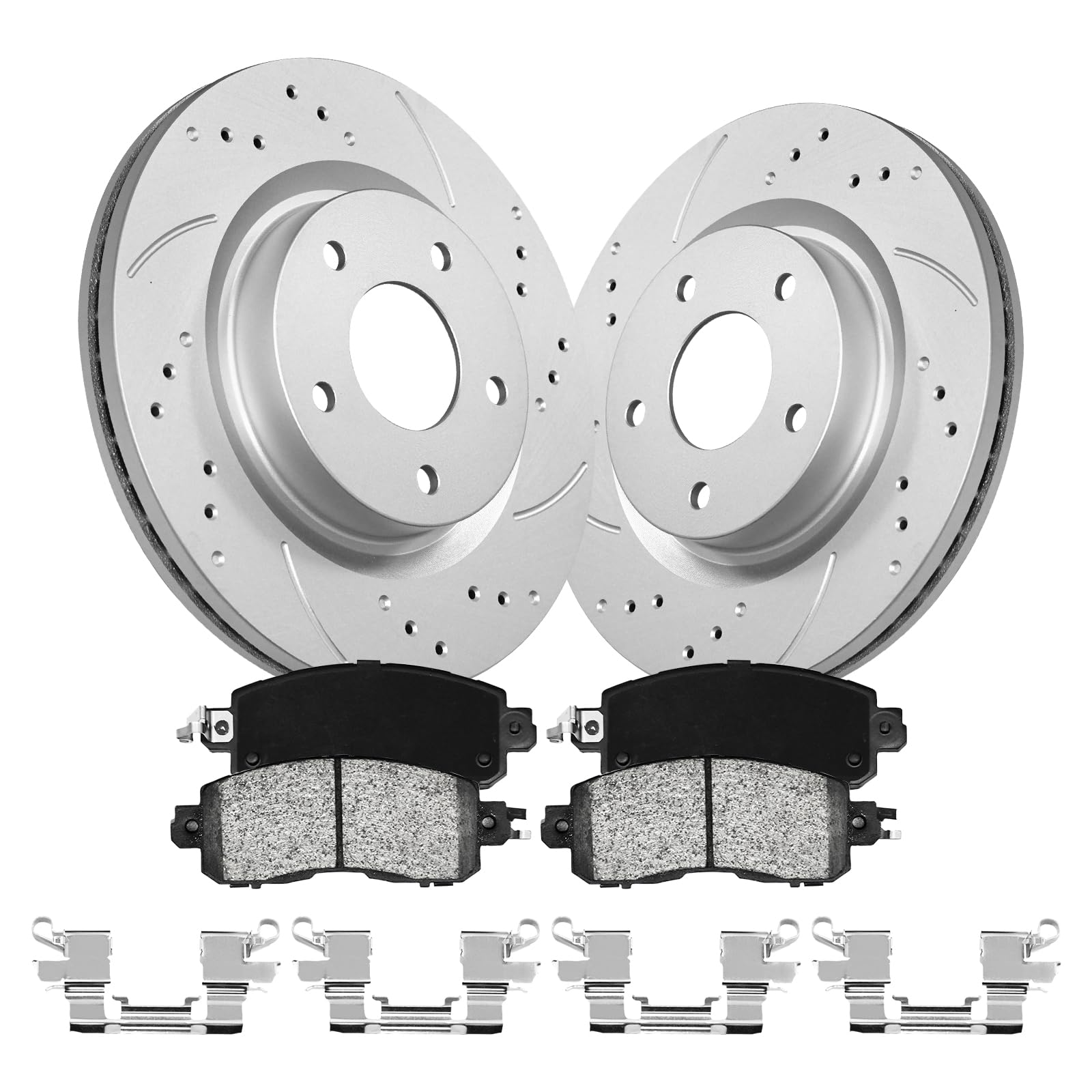 Anpulsero Front Brake Pads and Rotors Kit