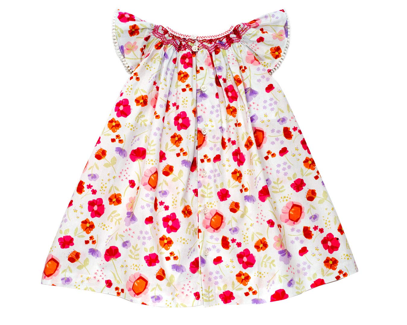 Baby Girls' Bishop A Line Floral Sundress Casual Toddler Tutu Dress (Pink, 6-12 Months)