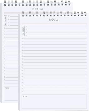 to Do List Notepad 2pcs/Set, Daily Planner, 8"x11"