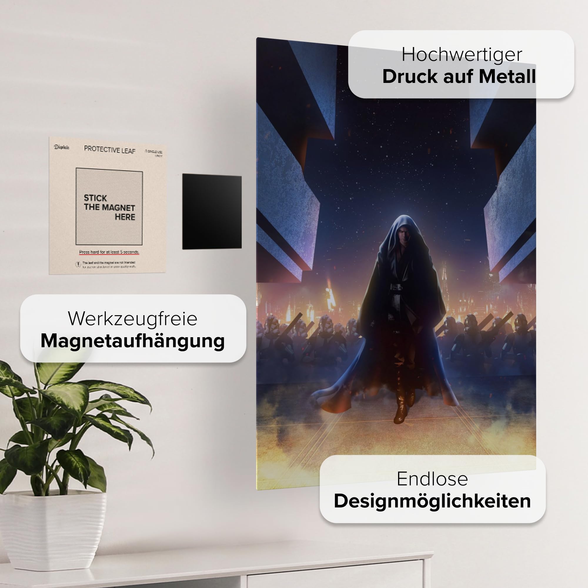 Displate Star Wars Metal Poster Star Wars Poster Star Wars Regalo Star Wars Deco - Star Wars - Star Wars - The Dark Side - Star Wars - Star Wars - Epic Battles - Anakin's Order Poster 32 x 45 cm