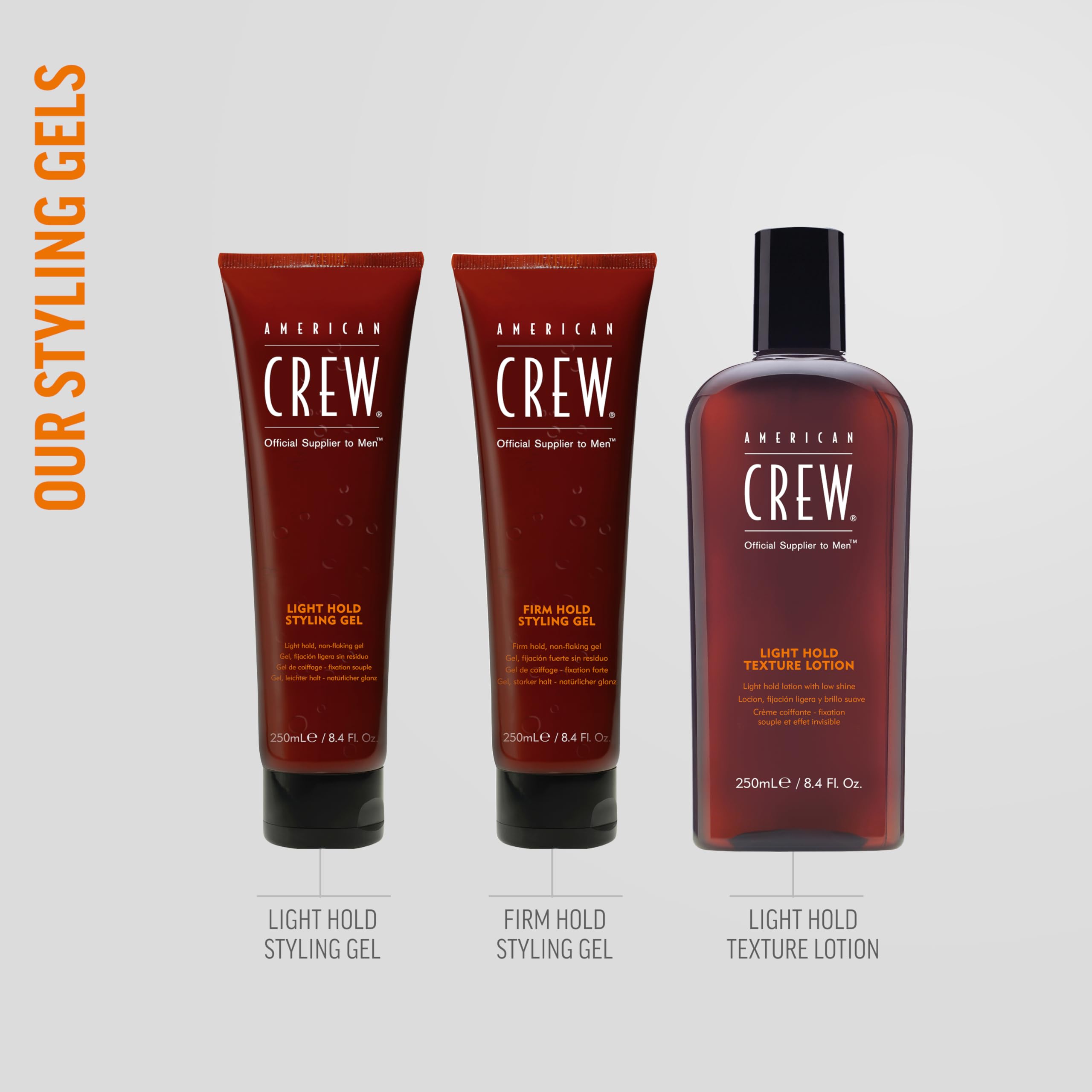American Crew Ac Light Hold Styling Gel, 250ml/8.45Oz