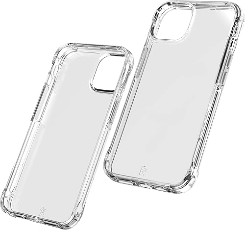Miniatura 8 de REBEL Funda transparente para iPhone 13 Crystal Series Gen-3 sin amarillamiento, funda UV antiarañazos, protección contra golpes, botones de metal,