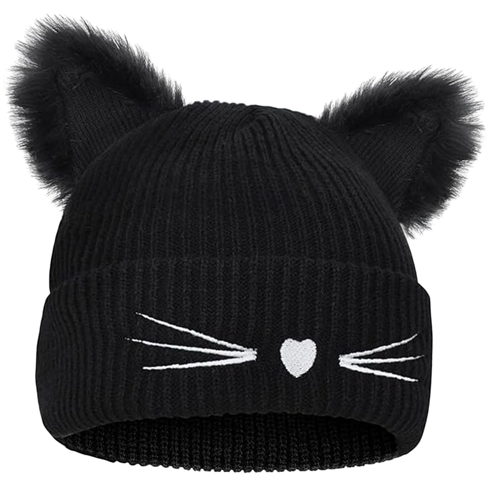 Bonnet Avec Oreilles De Chat - Tricoté, Coupe-vent, Tour De Tête 56-58 Cm, Pour Femme Et Fille