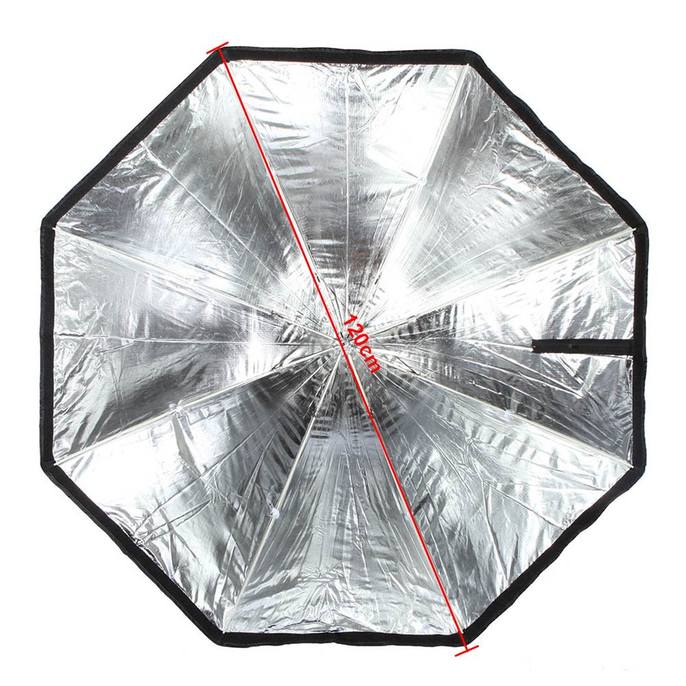Przenośny składany ośmiokątny parasol softbox dyfuzor reflektor do studia fotograficznego Flash Speedlite oświetlenie stroboskopowe ze szkieletem z włókna węglowego, tkanina Oxford, biała osłona