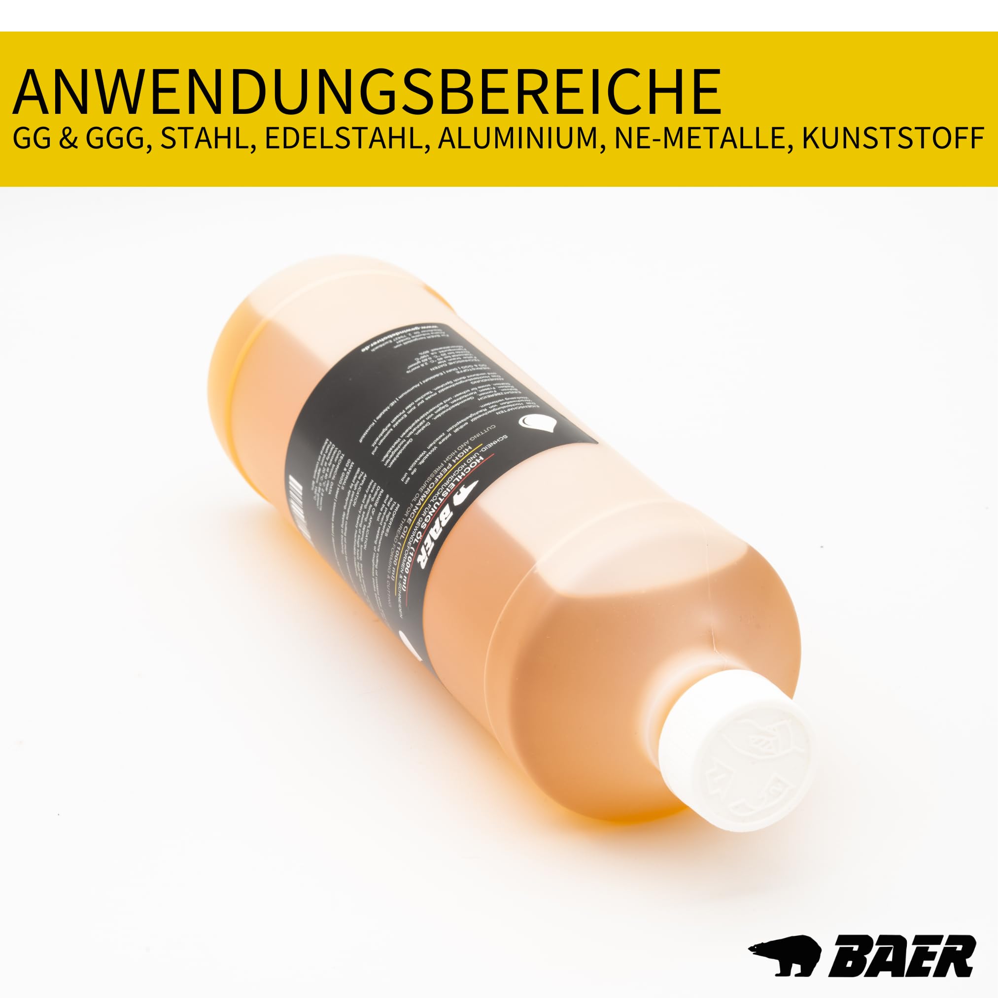 BAER Schneidöl 1000 ml – Hochleistungs Bohröl & Kühlschmierstoff für Gewindeschneider, Bohren, Fräsen & Gewindeformen – Schmiermittel für Metallbearbeitung & Profi-Einsatz