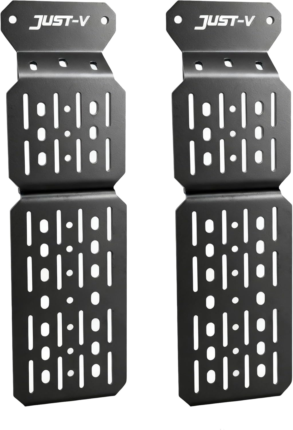 Just-V Truck Bed Rail Side Mount Holder for Toyota Tacoma 2005-2026, for Toyota Tundra 2007-2026, 2Pc Bed Rail Modular Accessories Mount for Axes, Shovels, Bike, Recovery Plates, Fuel Tanks