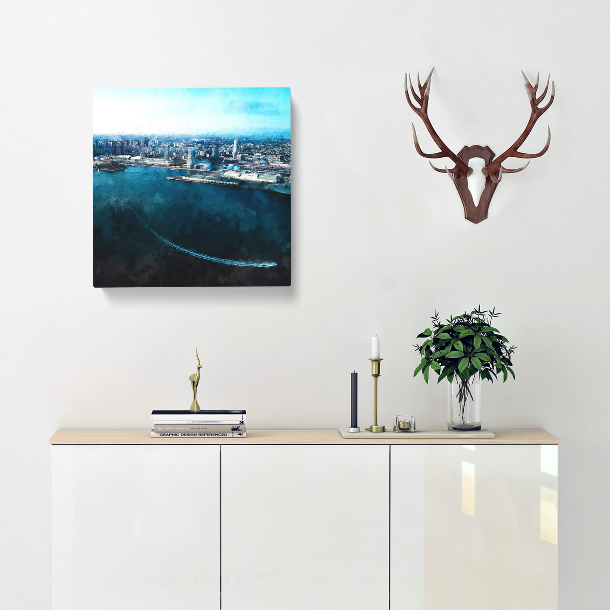 San Diego Skyline Canvas Print, Mixed, 35L x 35W cm - Image 2