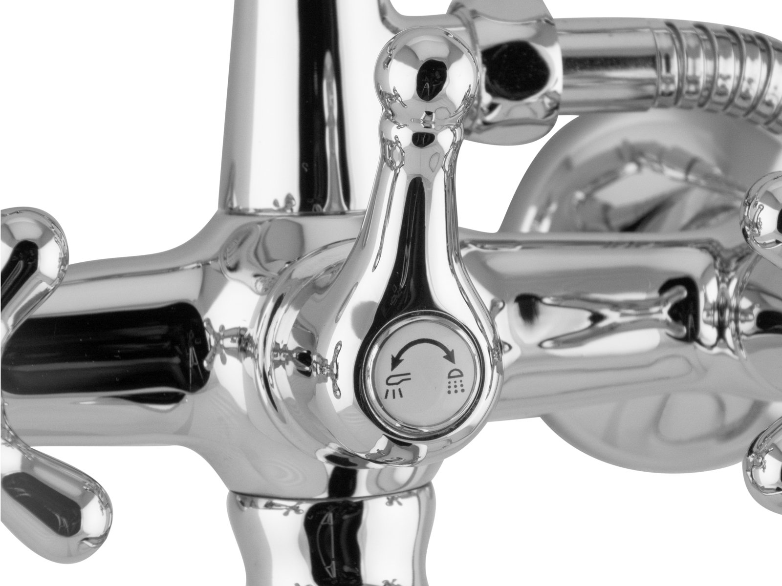 Paul gurkes Design Rétro/Nostalgie Robinet de baignoire avec douchette et flexible