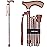 Switch Sticks Folding Walking Cane For Women & Men - Adjustable 32-37 In, Lightweight With Ergonomic Wood Handle, Slip-Resistant Rubber Tip Supports 264 Lbs - Canes For Women For Stability (FSA/HSA)