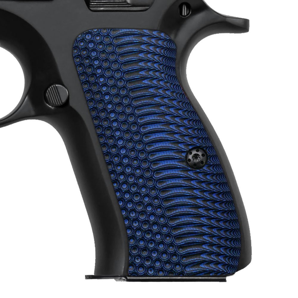 Cool Hand G10 Grips for CZ 75/85 Compact, CZ P-01, P100, C100, Tristar T100, CZ PCR, CZ 75 D, Black Gun Grips Screws Included, Aggressive OPS Texture