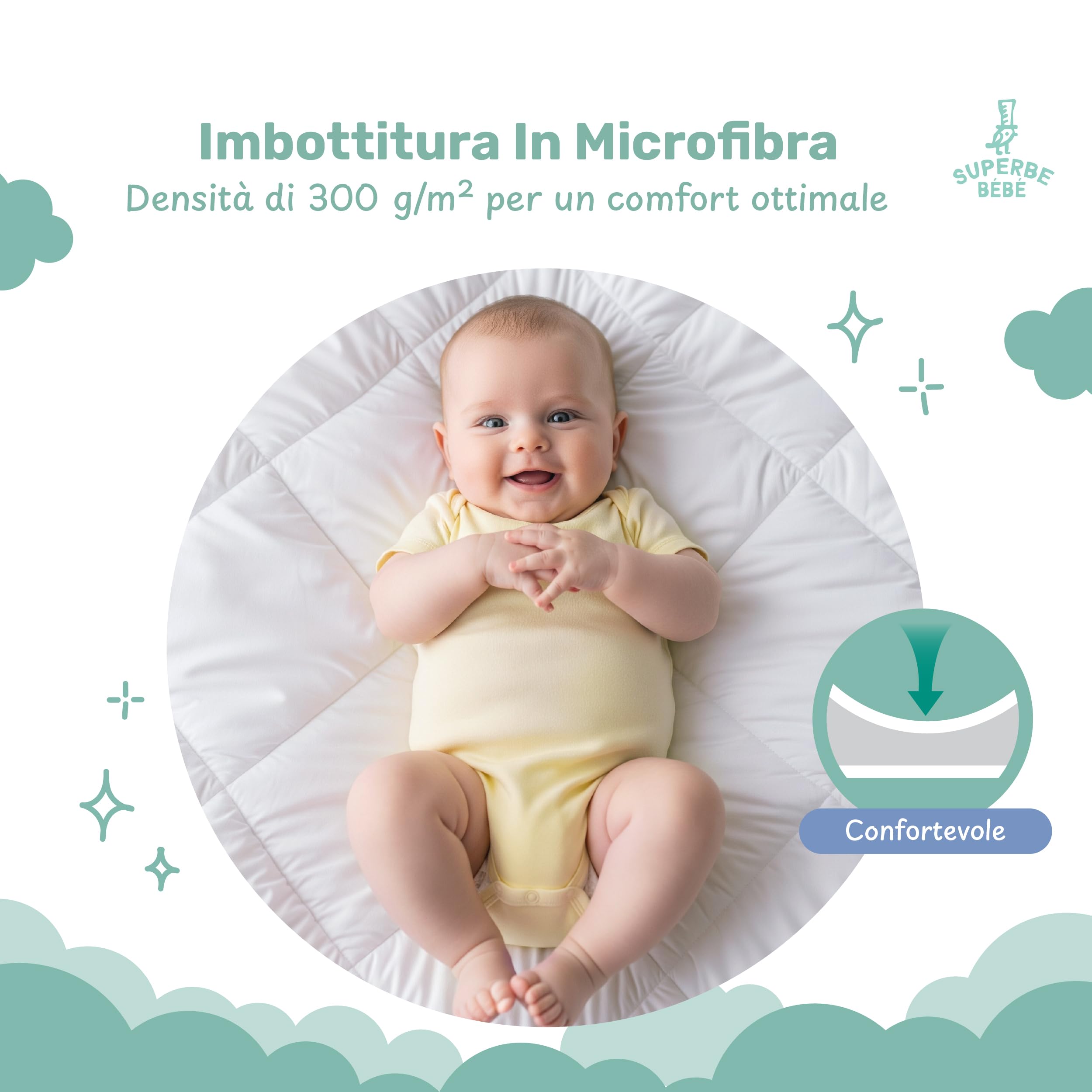 SUPERBE BEBE Lettino Piumone