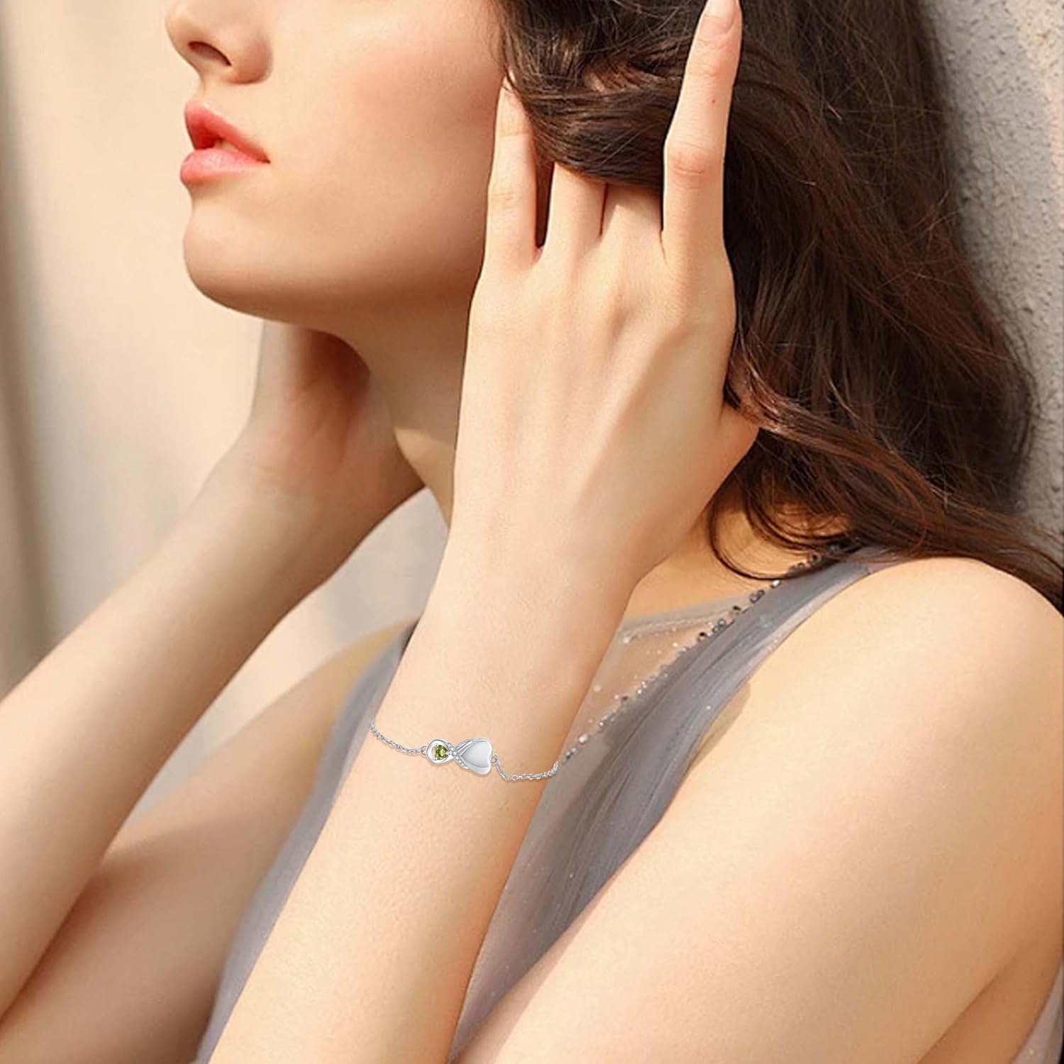 Infinity Cremation Jewelry Bracelet for Ashes for Women: S925 Sterling Silver Rose Gold Abalone Shell Urn Bracelets for Human Ashes - Memorial Jewelry Gifts for A Loss of Loved Ones