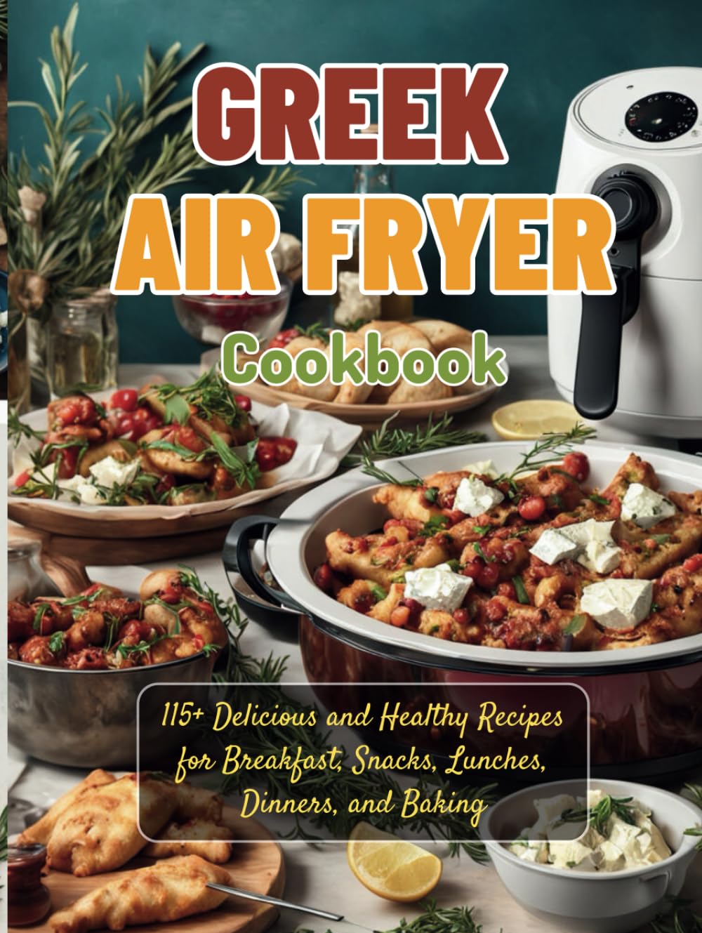 Greek Air Fryer Cookbook: 115+ Delicious and Healthy Recipes for Breakfast, Snacks, Lunches, Dinners, and Baking