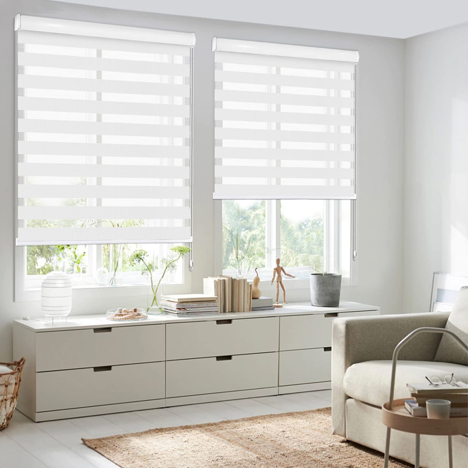 Amazon｜SAIFANSI ロールスクリーン 調光ロールスクリーン 木目調生地