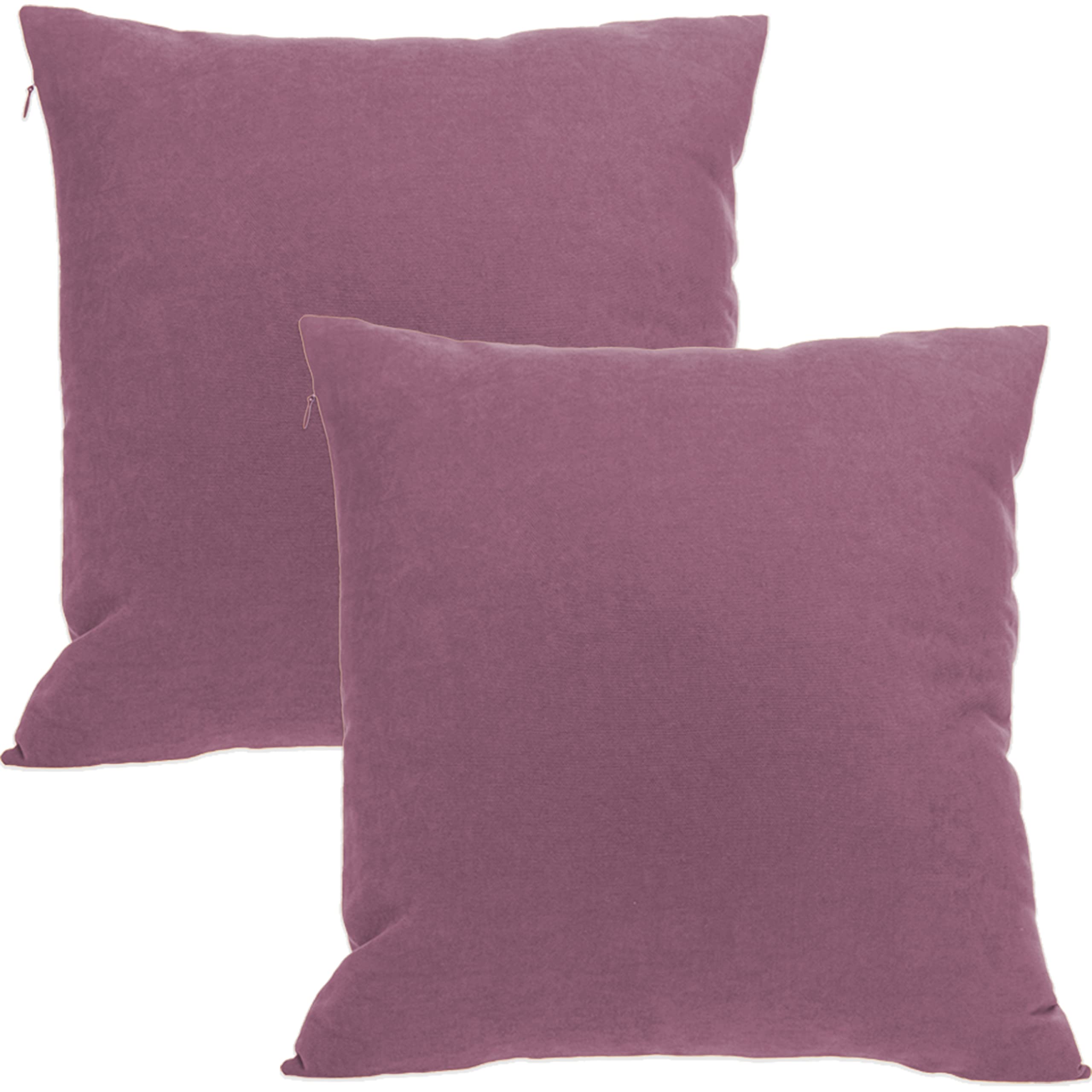 Housse de coussin rose 45x45 cm de qualité supérieure signée ZIRVEHOME en lot de 2