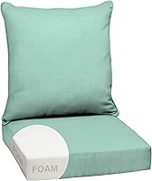 Vista 55 de Arden Selections Juego de cojines profundos para exteriores, 24 x 24 pulgadas, resistente al clima, a prueba de lluvia, resistente a la decoloración