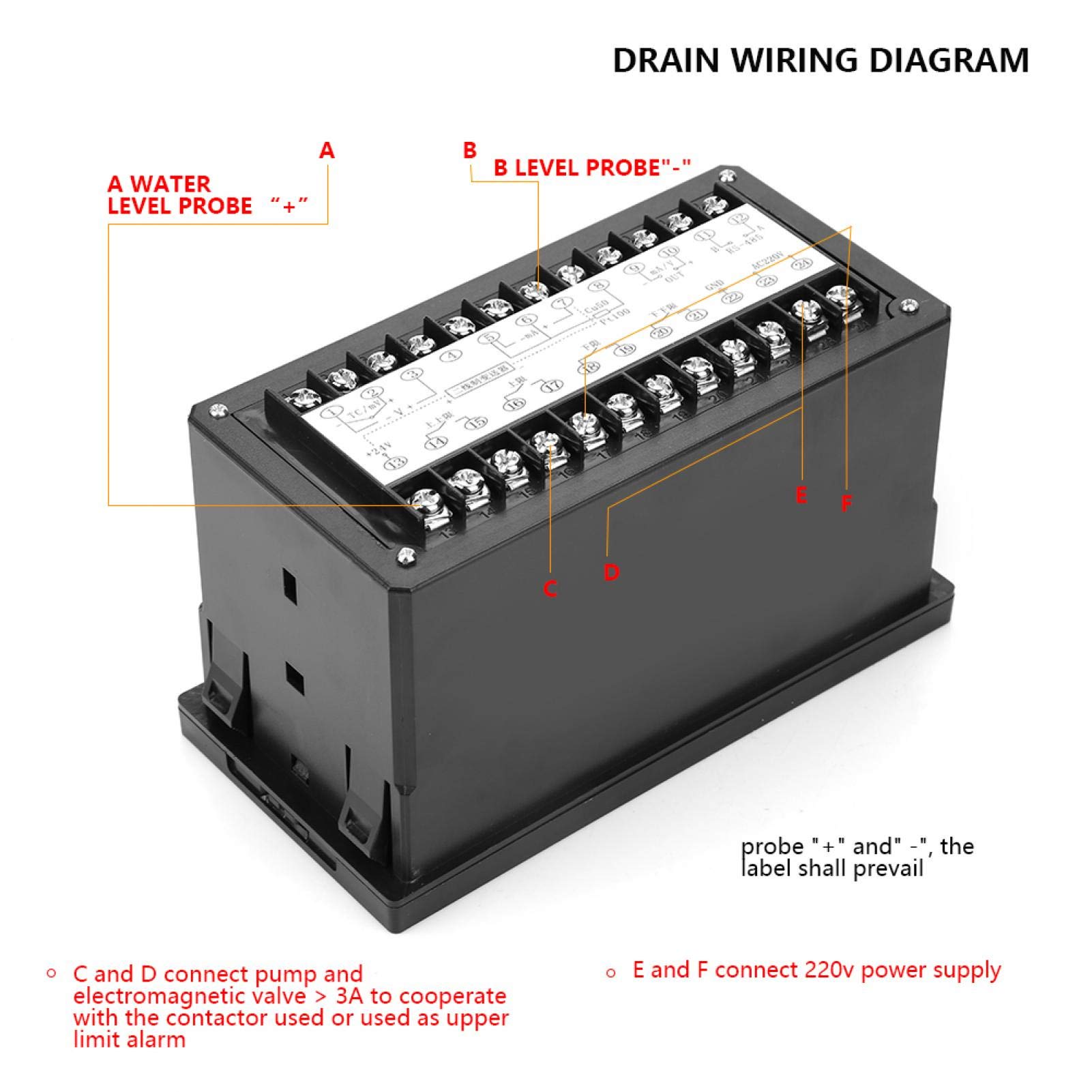 Affichage, T80 AC220V 4-20mA Affichage de colonne lumineuse Transmetteur intelligent de niveau de pression, installation et utilisation faciles et puissantes
