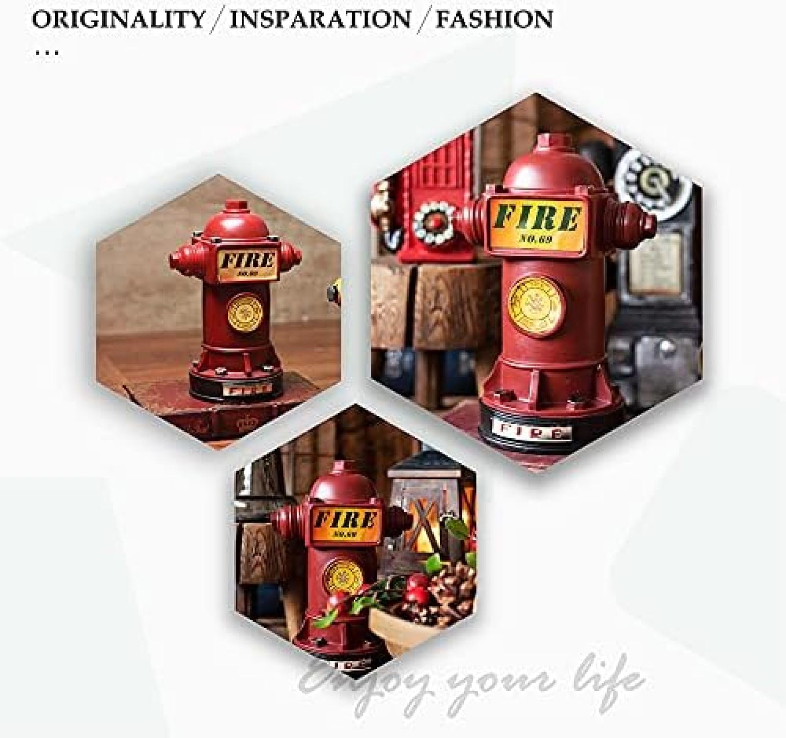 American Industrial Style Retro LOFT Feuerhydrant Home Kreative Requisiten Bar Dekorationen Display Merchandise Ornamente,Rot