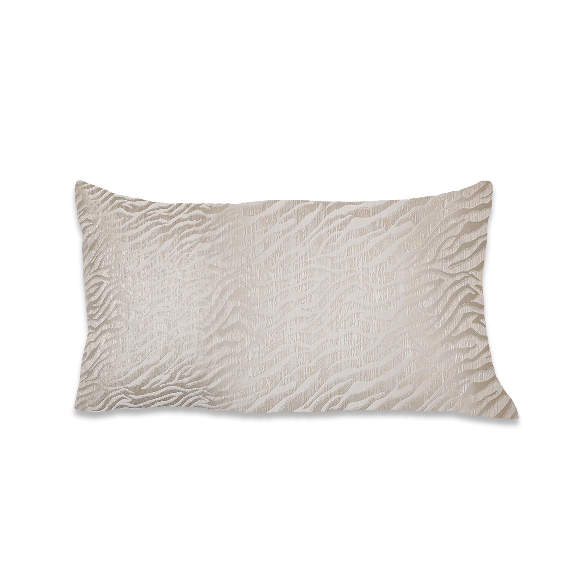 Majestic Giftware 3 Pack Jacquard Decorative Throw Pillow Cover (PC1219S-3PK) | Gold Waves Soft & Washable Cushion Covers with Zipper for Sofa, Bedroom (12"x20") Inserts Not Included