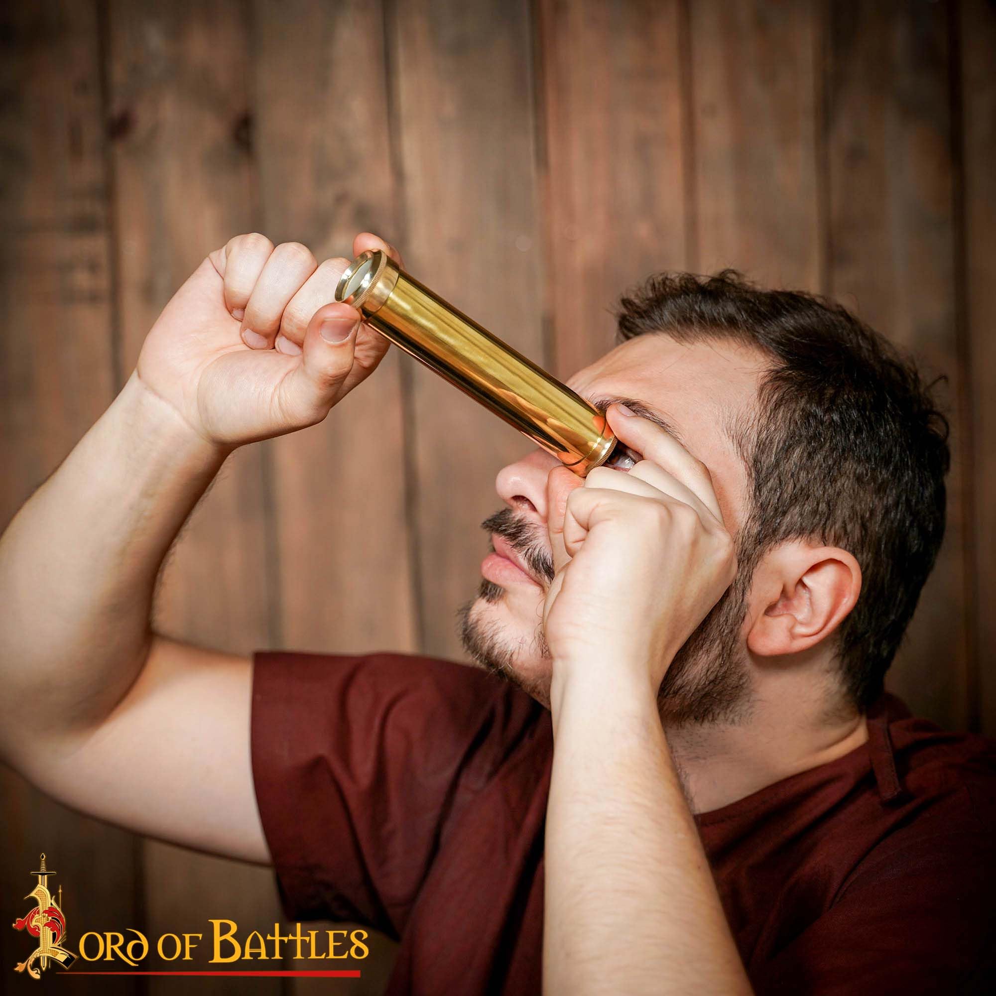 Lord of Battles Brass Kaleidoscope Educational Vintage Handmade Pattern Collection | Brass Kaleidoscope 15.5 cm Long | Birthday Gift for Kids and Adults