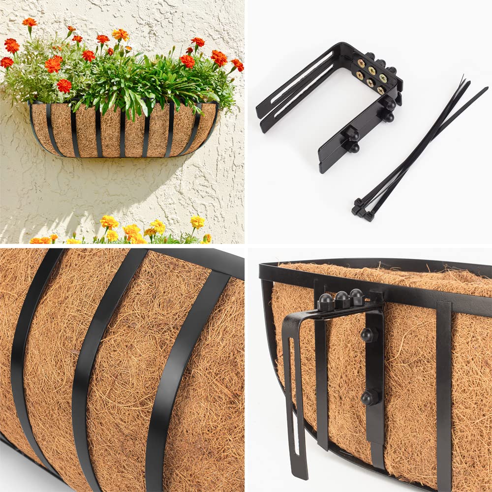 Snapklik.com : LAVEVE 24 Window Box Railing Planter