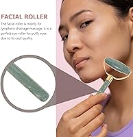 Vista 3 de FRCOLOR Rodillo de jade Rodillo facial Guasha Herramientas faciales para el cuidado de la piel 2Pcs