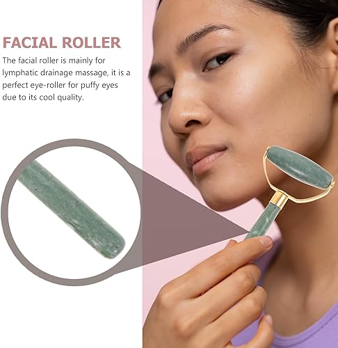 Miniatura 3 de FRCOLOR Rodillo de jade Rodillo facial Guasha Herramientas faciales para el cuidado de la piel 2Pcs