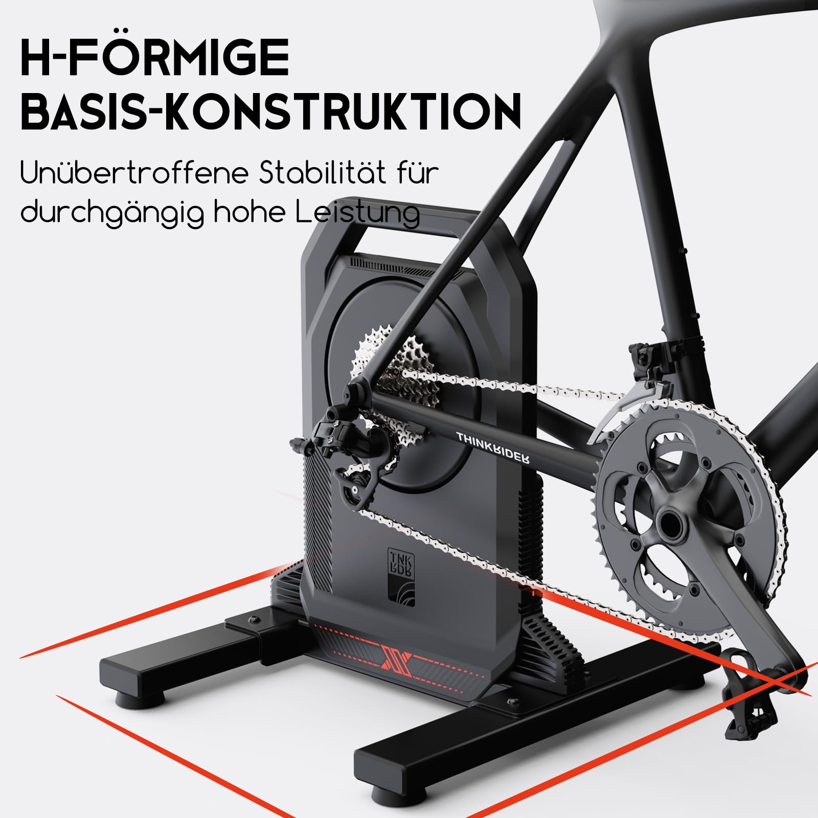 ThinkRider XXPRO Fahrradtrainer für realistisches Indoor-Cycling & genaue Daten mit App-Trainingsunterstützung