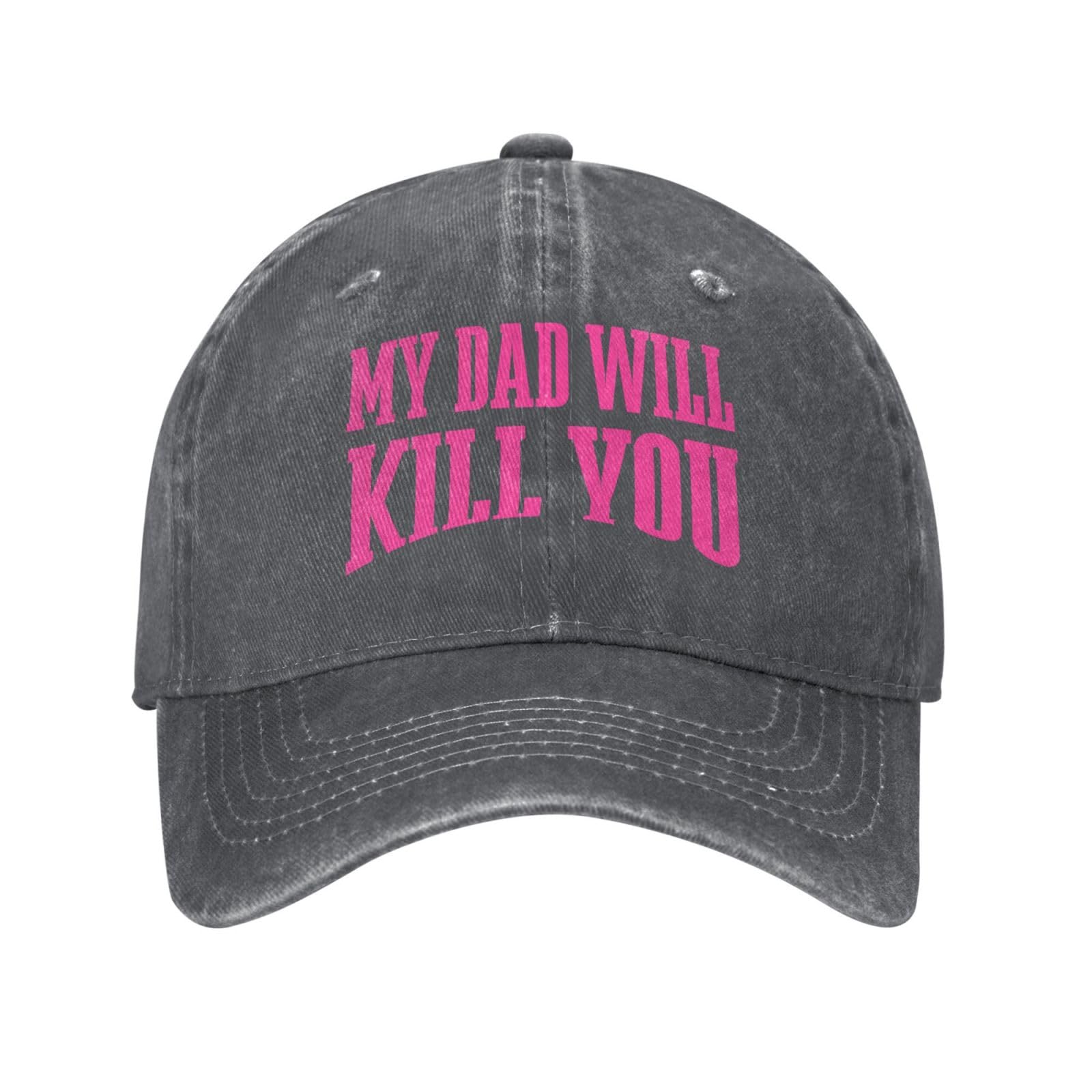 Melbrakin Unisex Deep Heather My Dad Will Kill You Hat Funny Denim Cap