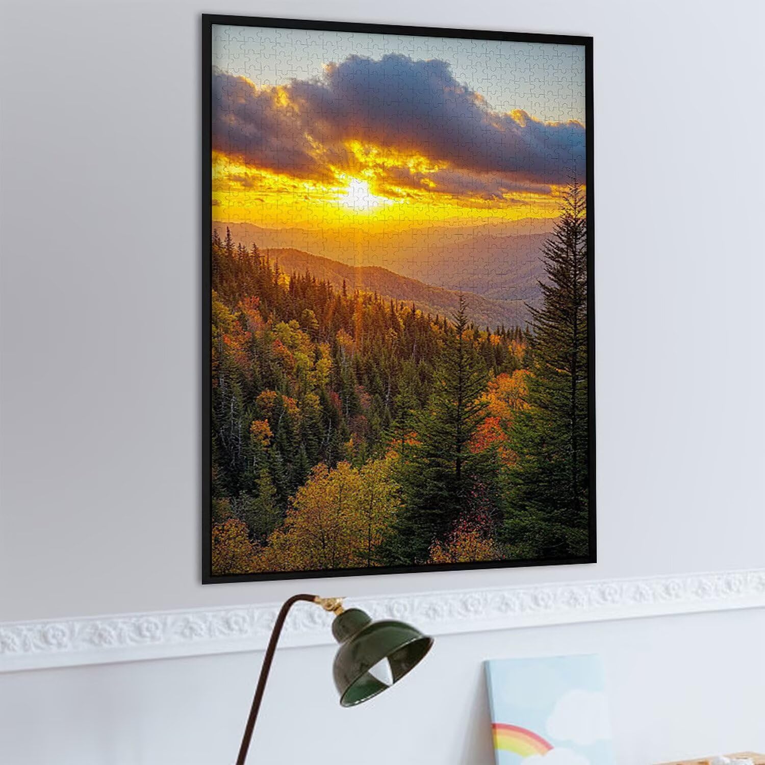 4000 sztuk puzzli, las zachód słońca4000 sztuk puzzli dla dorosłych, prezent rocznicowy, prezent świąteczny, dekoracja domu, zapobieganie degeneracji mózgu u osób starszych v-852