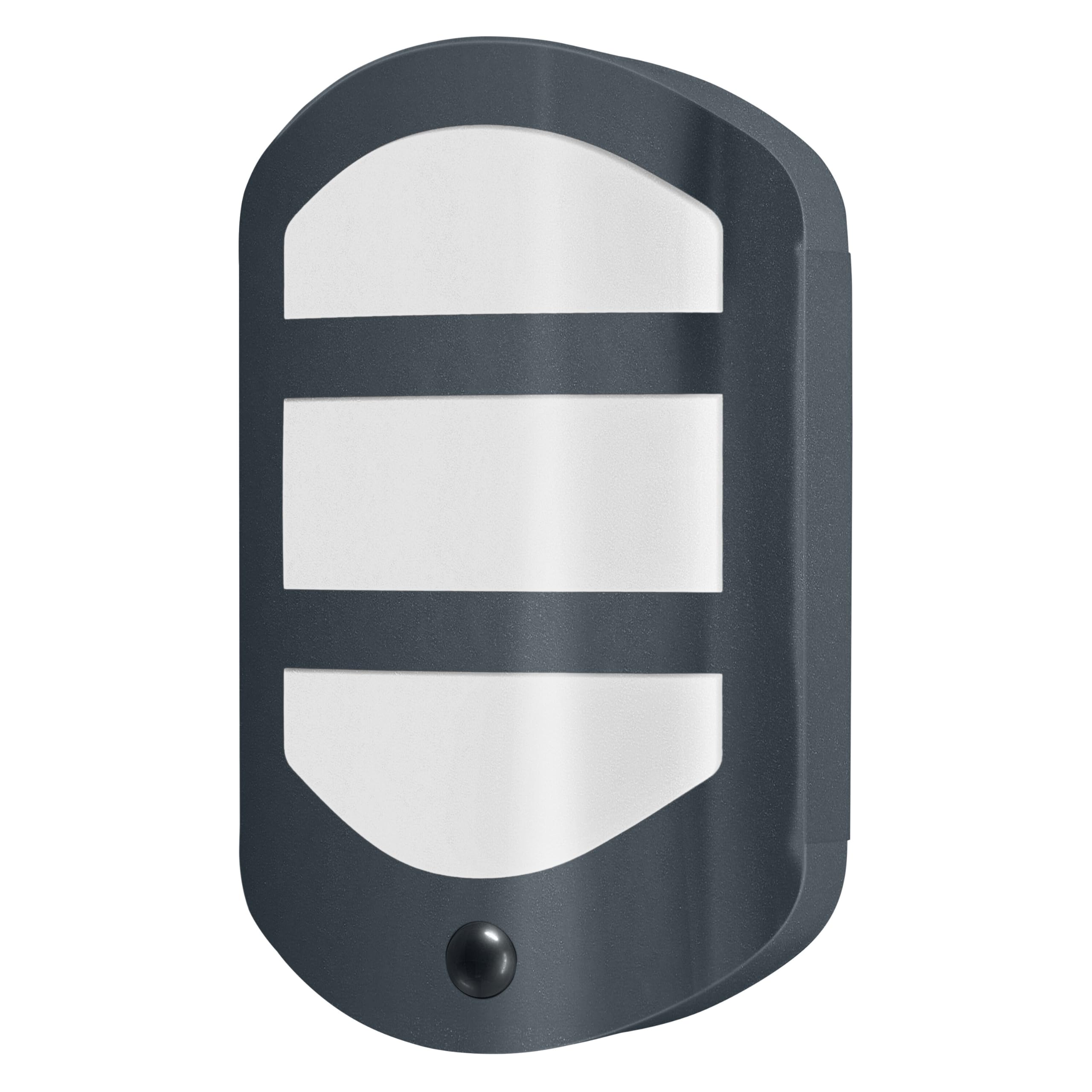 OSRAM ENDURA STYLE PLATE Wall Sensor, zewnętrzna lampa ścienna ciemnoszara, 12,5W, 630lm, 3000K, IP44, czujnik ruchu