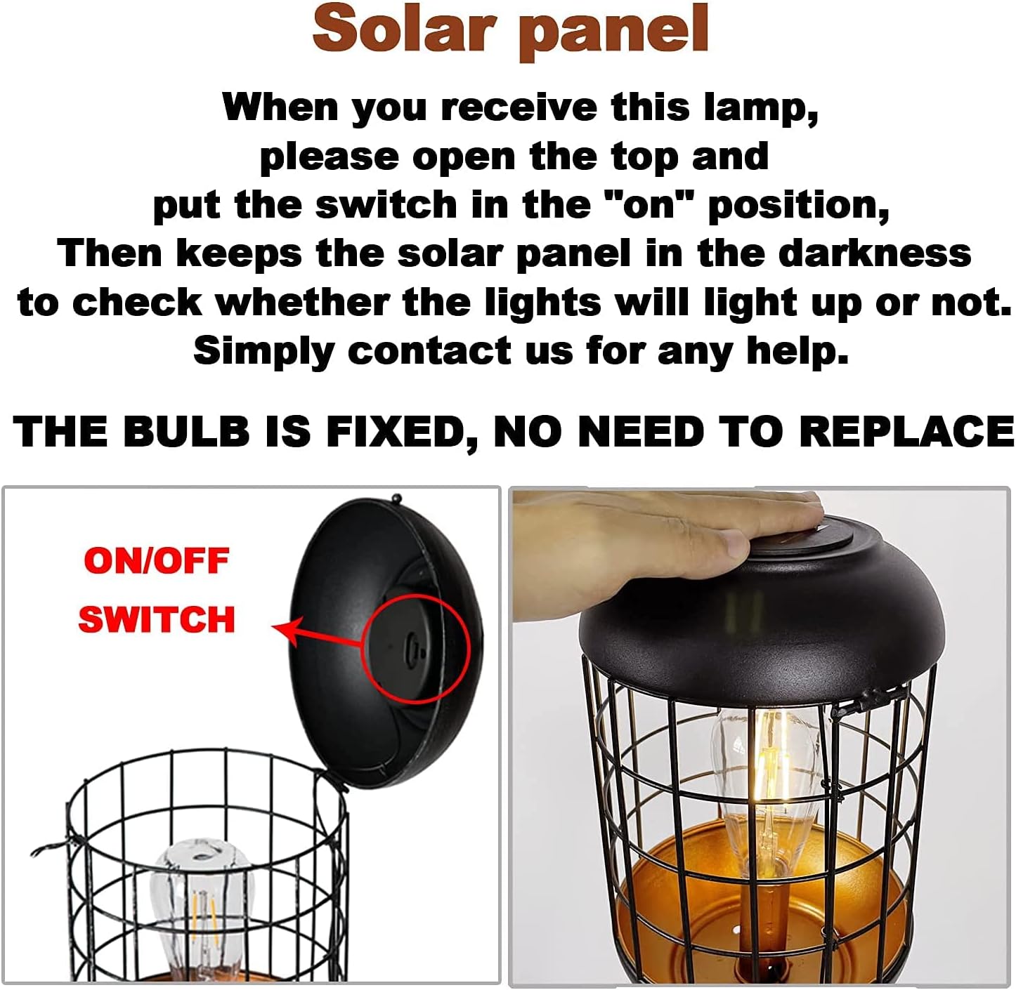 Solar Floor Lamp Outdoor Lights, Metal Tripod Solar Lamp Waterproof LED Big Solar Lantern Decorative Lights for Patio Deck Lawn Yard Garden Pathway (Black) - - 