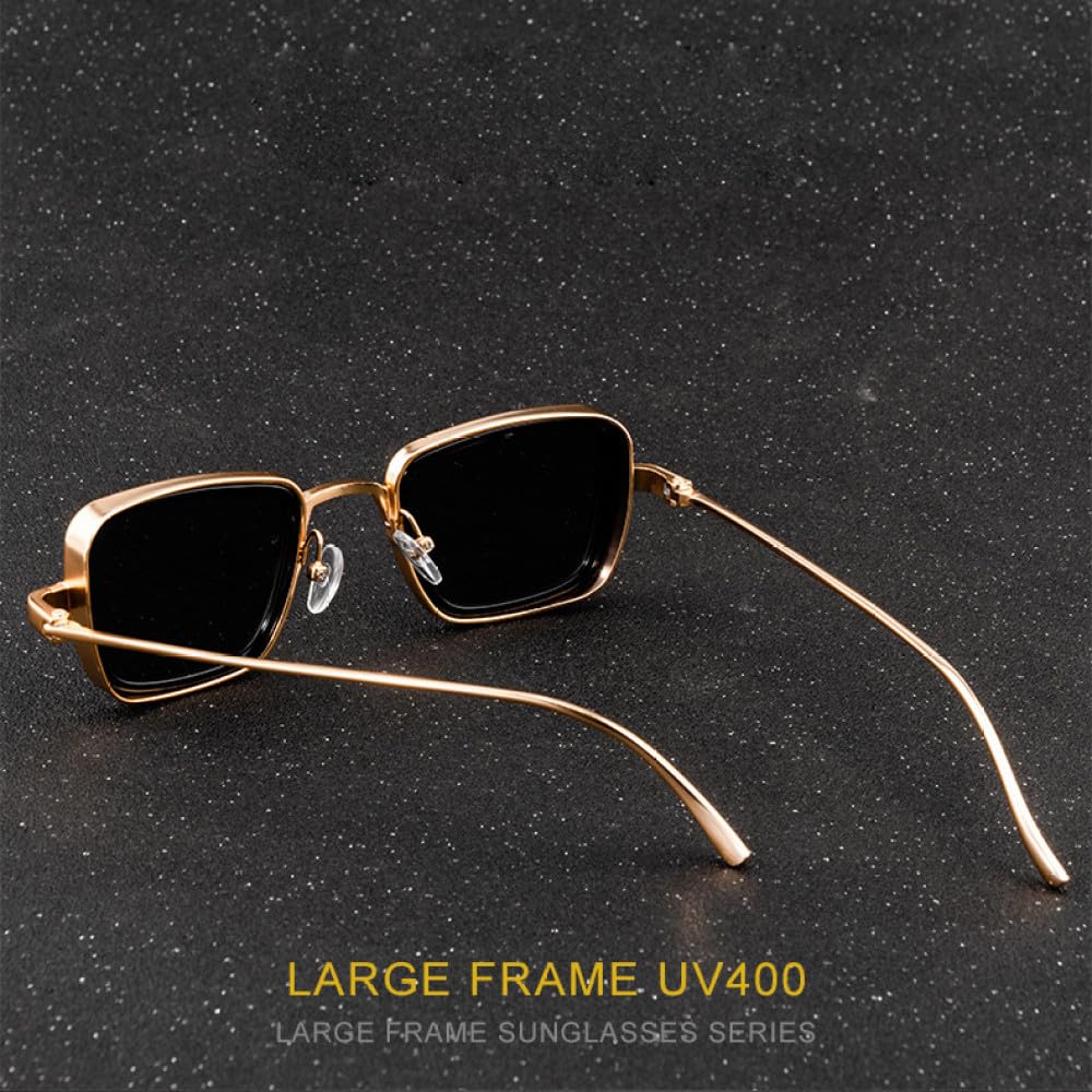 Gafas de Sol con Montura metálica Retro para Hombre y Mujer, Lentes de Sol de Playa para Exteriores, Color Negro, Amarillo, Rojo, UV400