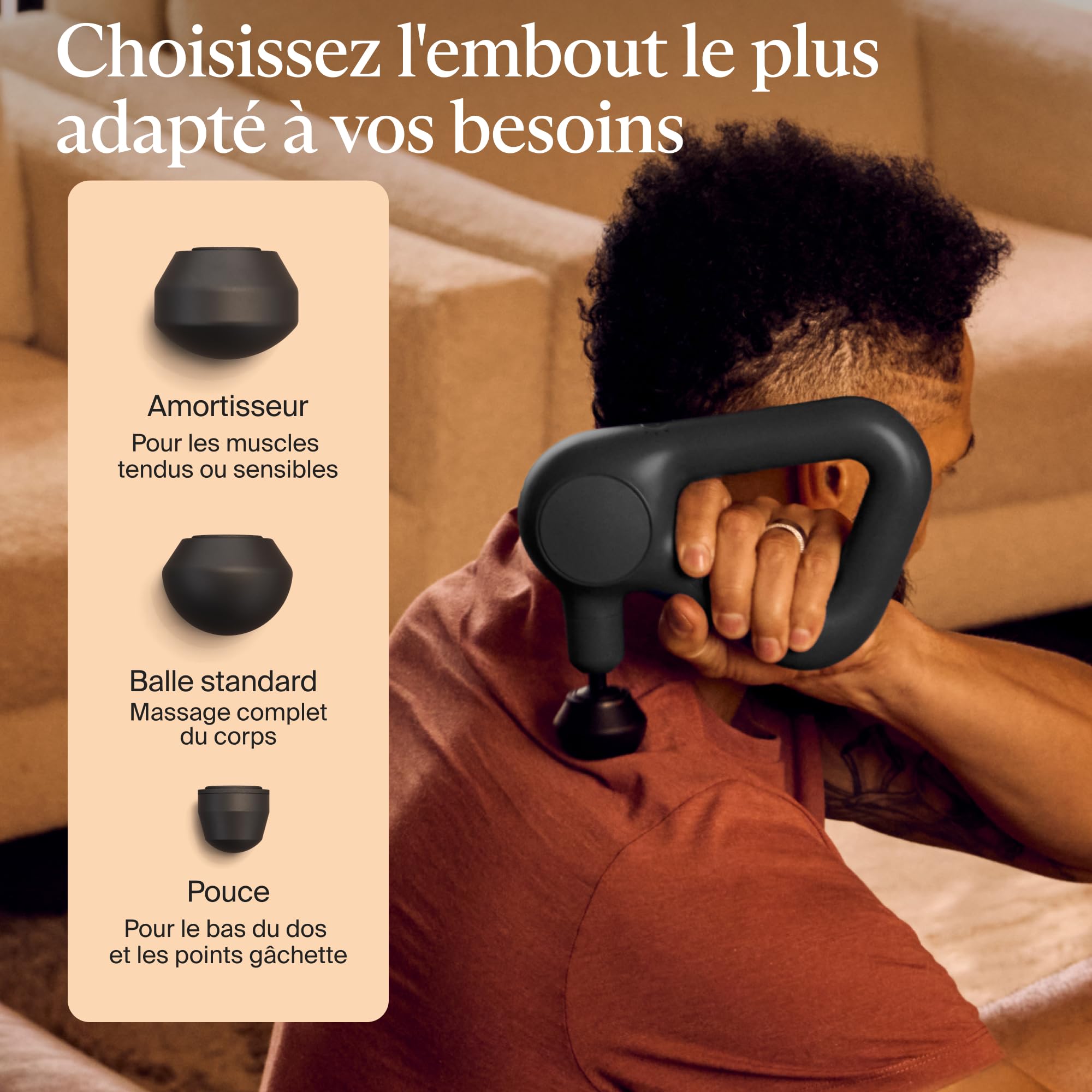 Theragun Relief pistolet de massage à percussion portable – Confortable et léger pour soulager la douleur quotidienne dans le cou, le dos, les jambes, les épaules et le corps - Anthracite