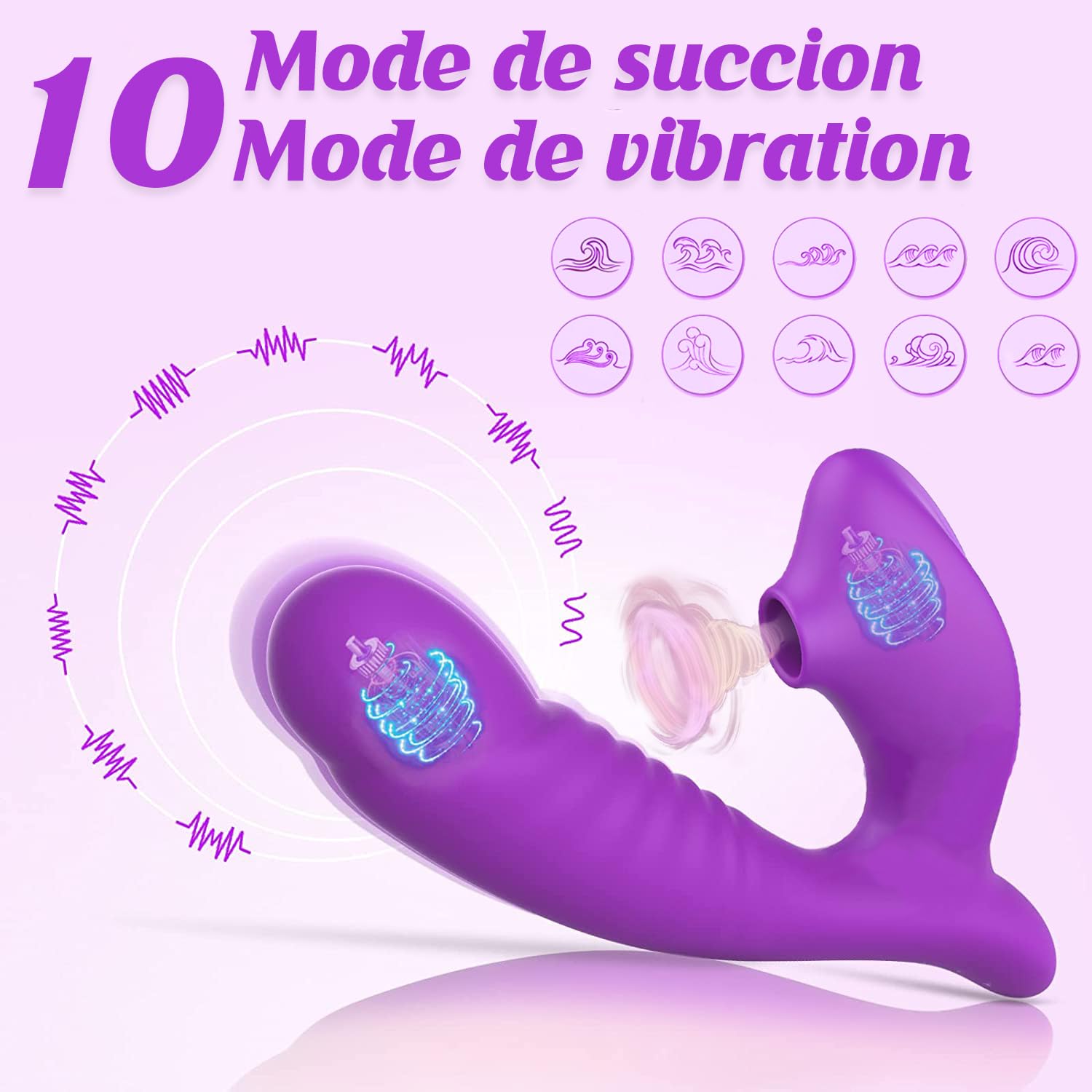 Vibratoreper Donna Clitoride Professionale Piccolo Succhia Clotoride per Donna Stimolatore Clitoride Femminile 10 Modalità Sexytoysys Donna Stoys Sessuali per Donna Vibratore